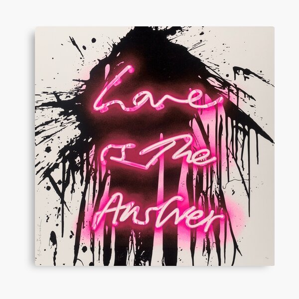 Item preview, Love Is The Answer -  Neon Spray Paint Art designed and sold by WE-ARE-BANKSY.