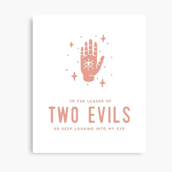 Two Evils - Bastille (pink) Canvas Print