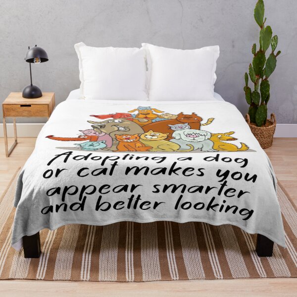 Item preview, Adopting a dog or cat makes you appear smarter and better looking: adopt - don't shop, cat rescue, cat adoption, spay or neuter, dog adoption, dog rescue designed and sold by Becky Hunter.