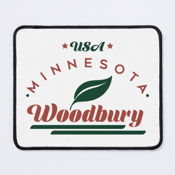 Item preview, Woodbury, Minnesota, USA. Lettering. Green and brown color designed and sold by Dmitry Sytnikov.