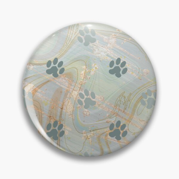 Item preview, green and gold watercolor marble background with dog and cat paw print designed and sold by Beeroclock.