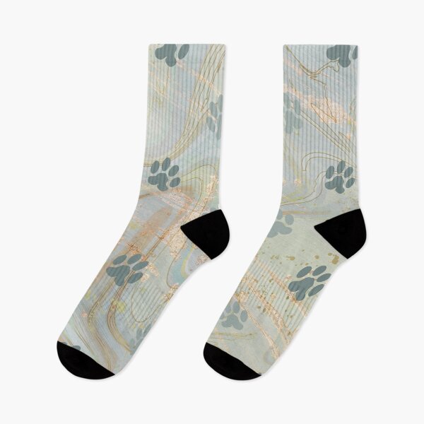 Item preview, green and gold watercolor marble background with dog and cat paw print designed and sold by Beeroclock.