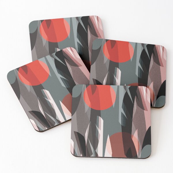 Item preview, Blood Moon Modern Art Deco Abstract by Jenny Meehan  designed and sold by Jenny Meehan Art Prints and Patterns  .