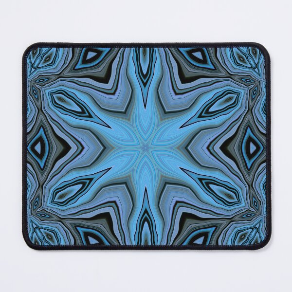 Item preview, colourful shades of turquoise blue floral fantasy in square format designed and sold by mister-john.