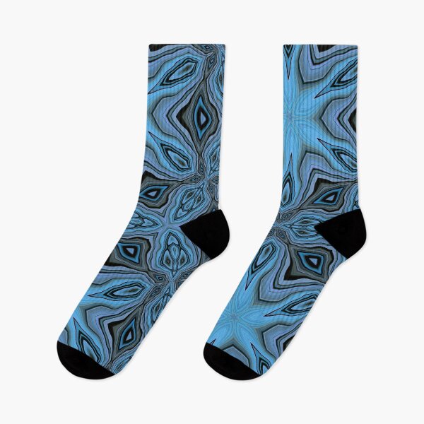 Item preview, colourful shades of turquoise blue floral fantasy in square format designed and sold by mister-john.