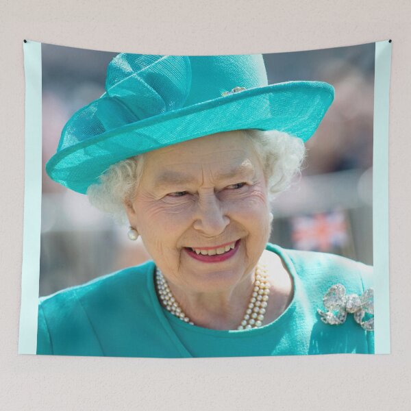 Item preview, HM Queen Elizabeth II in Turquoise Professional Photo HD designed and sold by Picturestation.
