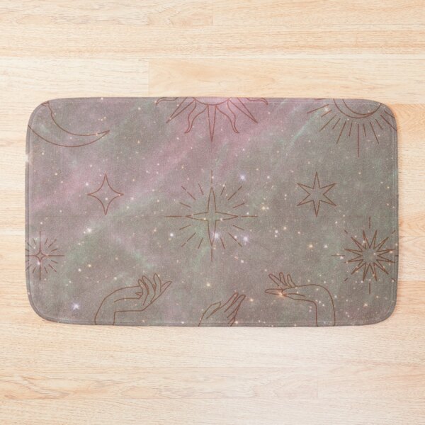 Item preview, pink and gold astrology stars and galaxy pattern designed and sold by Beeroclock.