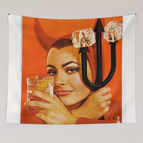 Item preview, Vodka Martini, A devilishly dry proposition Vintage Pitchfork - Devil Advertisement poster designed and sold by wwilliamemartin.