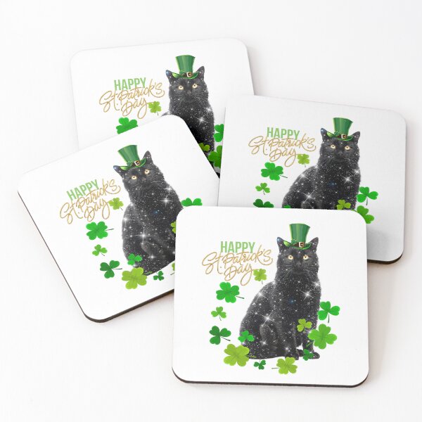 Item preview, St Patrick's Day Irish Saint Patrick's Shamrock Sitting Cat 2 designed and sold by Barnissim.