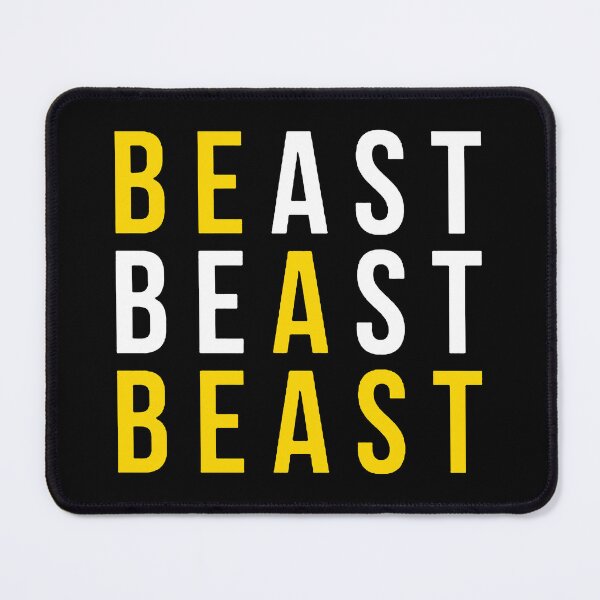 Item preview, Beast Beast Beast Motivational Gym Quote With Barbell And Grunge Effect designed and sold by NAJRAN.