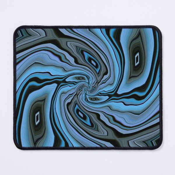 Item preview, shades of turquoise blue spiral in square format designed and sold by mister-john.
