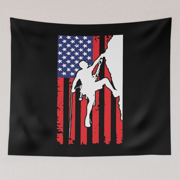 Artikelvorschau, Amerikanische Flagge Kletterer Shirt, Bergsteigen Shirt, Kletterer Shirt, Klettern Shirt, Bergsteigen Shirt, Sport Klettern Liebhaber Shirt entworfen und verkauft von aymob.
