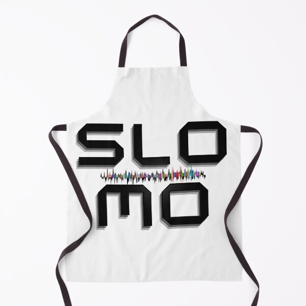Item preview, SloMo word (slow motion), laminated in black with an audio signal in the center. designed and sold by Rebeldía Pura.