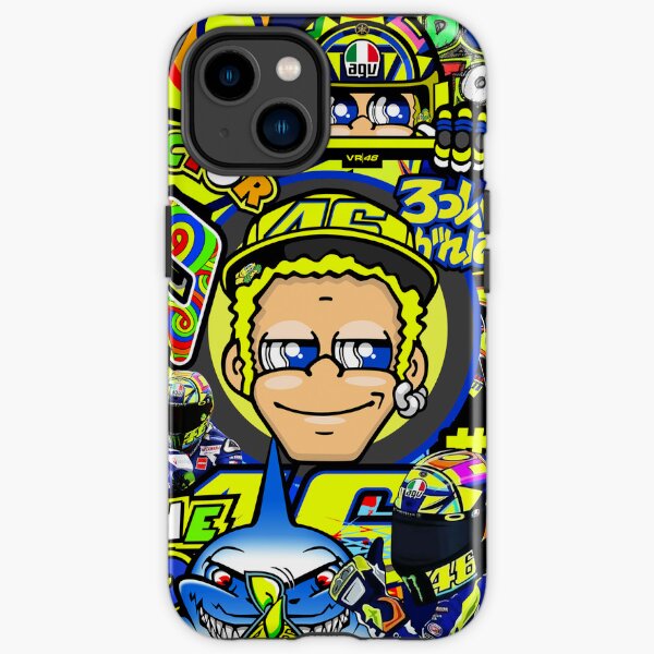 VR46 STICKERBOMB VALENTINO ROSSI par CUSHINK Coque antichoc iPhone