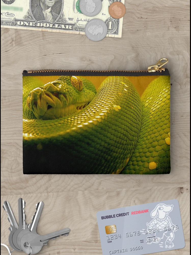 Thumbnail 3 of 4, Zipper Pouch, green tree python designed and sold by mamba.