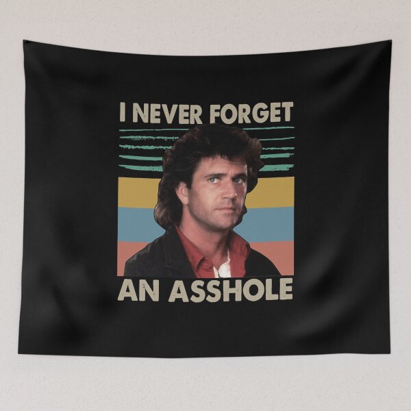 Item preview, Action Movie American Police Motivational Retro I Never Forget An Asshole Vintage Lethal Weapon Mart designed and sold by CostaAlmeida.