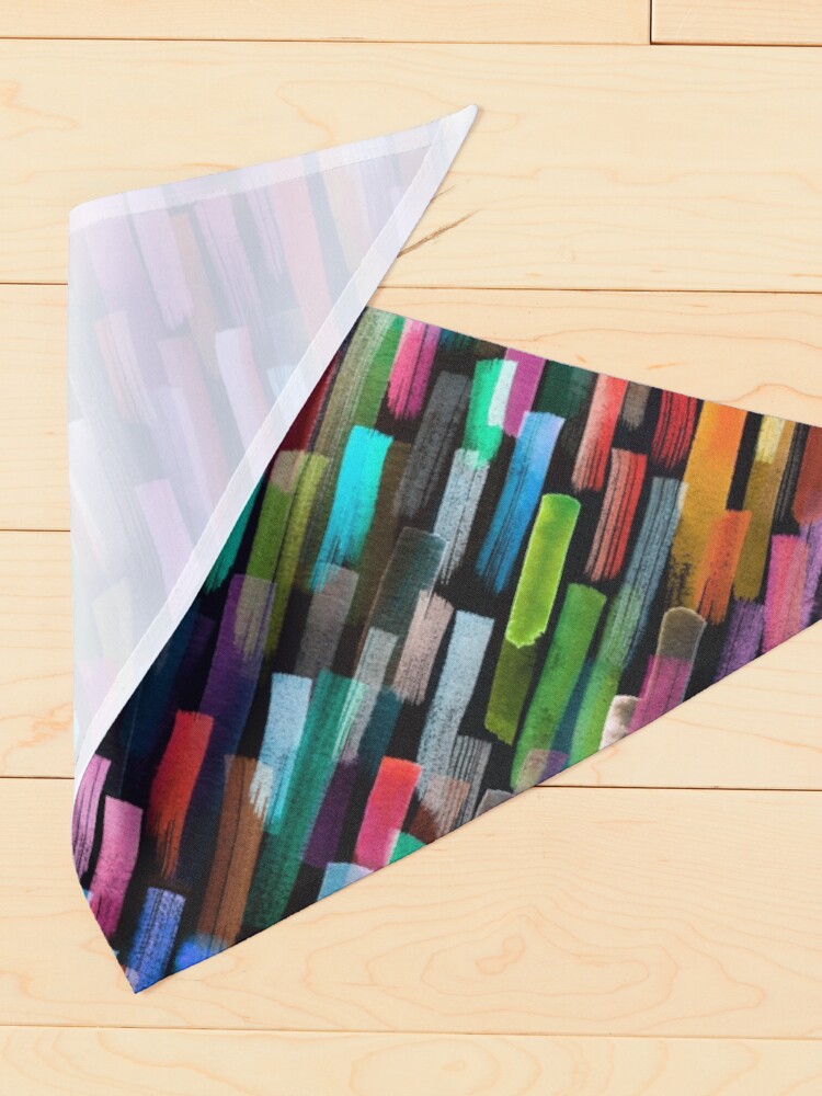 Alternate view of Multicolored watercolor stripes pattern Pet Bandana