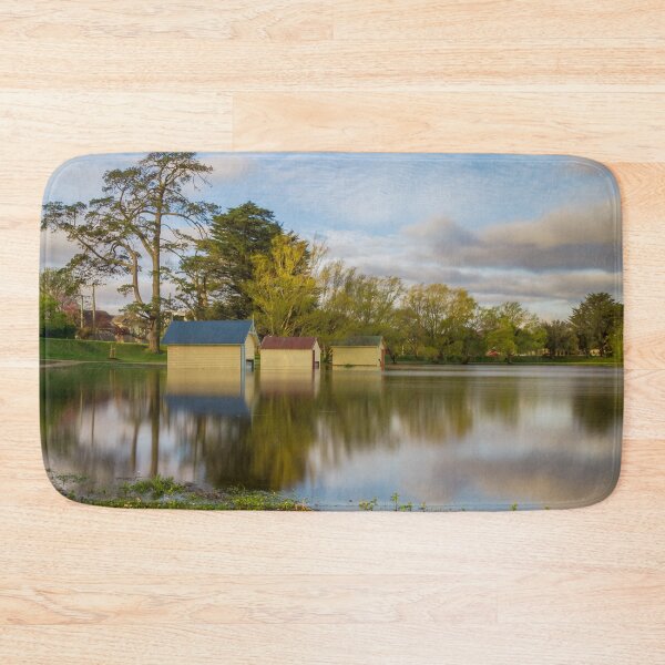 Item preview, Boat Huts on Lake Wendouree, Ballarat designed and sold by susanzentay.
