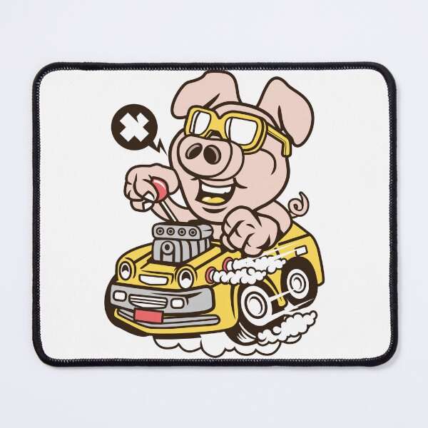 Item preview, Funny Pig Oink Hotrod Large Engines Modified designed and sold by halleinstyle.