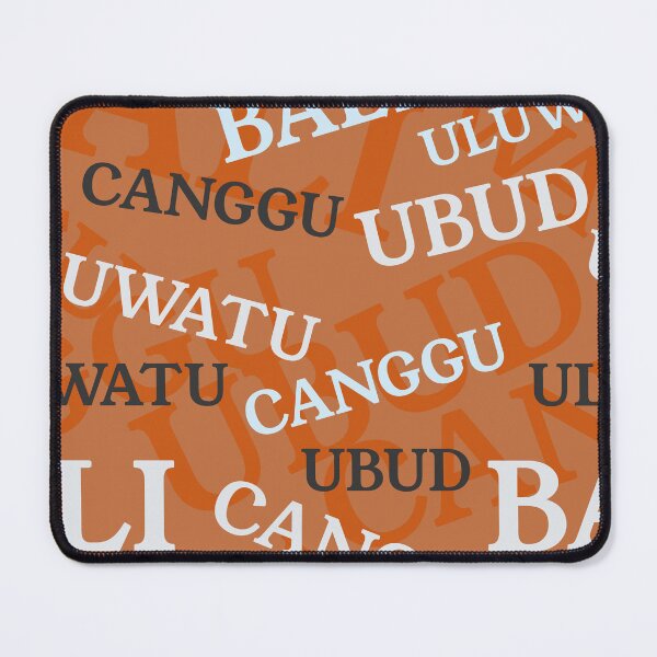 Item preview, Bali Canggu Ubud Uluwatu Indonesia Pattern Orange Blue designed and sold by cashewdays.
