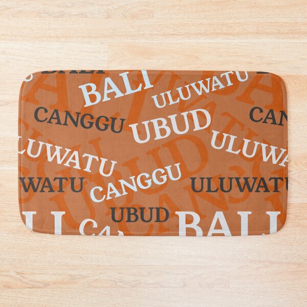Item preview, Bali Canggu Ubud Uluwatu Indonesia Pattern Orange Blue designed and sold by cashewdays.