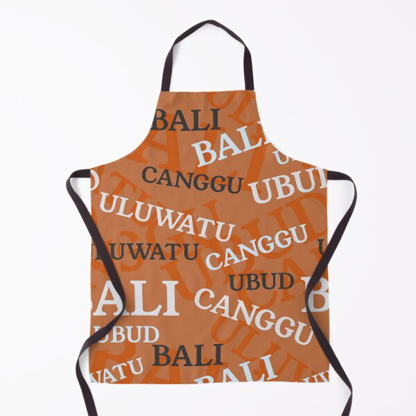 Item preview, Bali Canggu Ubud Uluwatu Indonesia Pattern Orange Blue designed and sold by cashewdays.