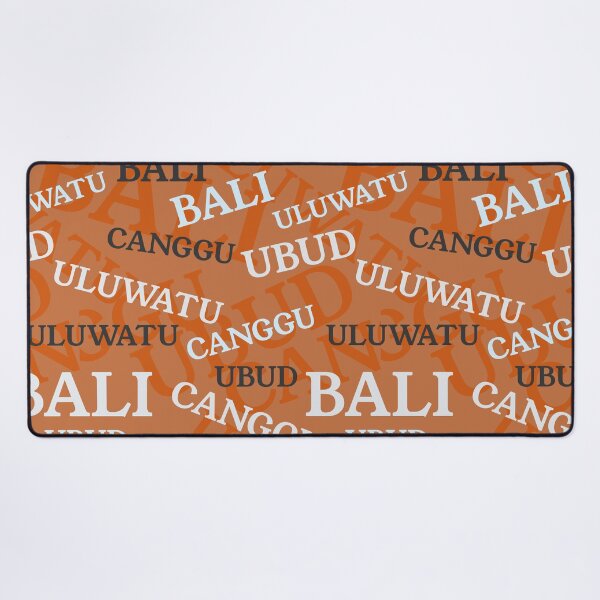 Item preview, Bali Canggu Ubud Uluwatu Indonesia Pattern Orange Blue designed and sold by cashewdays.