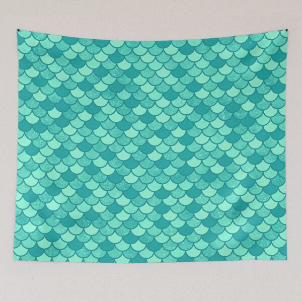 Item preview, Turquoise Mermaid Scales Pattern designed and sold by Saanis.