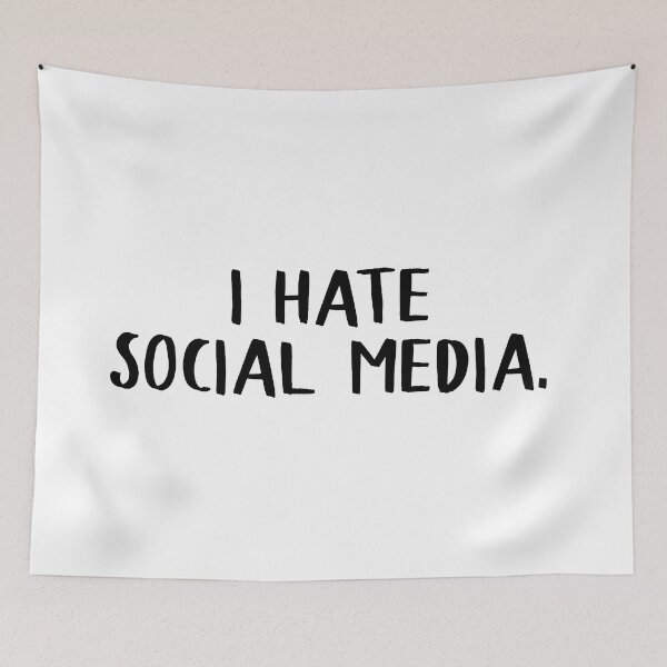 Item preview, I Hate Social Media designed and sold by teesaurus.