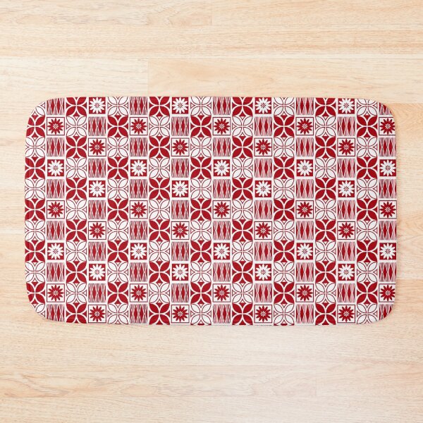 Item preview, Pasifika Marawalesi Pattern - Red 1 Flowers designed and sold by lolomastudio.