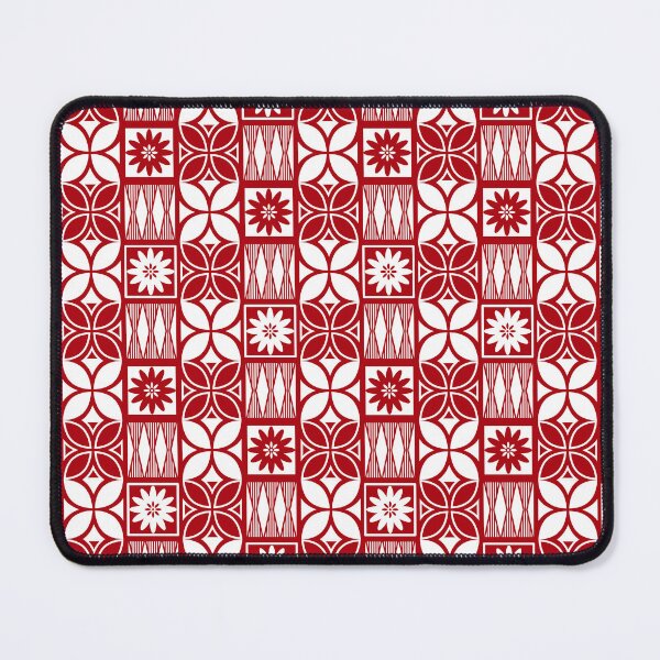 Item preview, Pasifika Marawalesi Pattern - Red 2 Flowers designed and sold by lolomastudio.