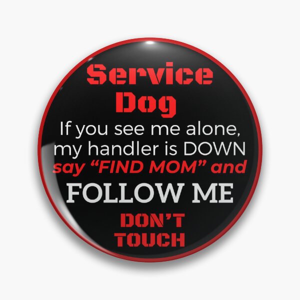 Item preview, Follow Me Service Dog Button designed and sold by ScribblyPets.
