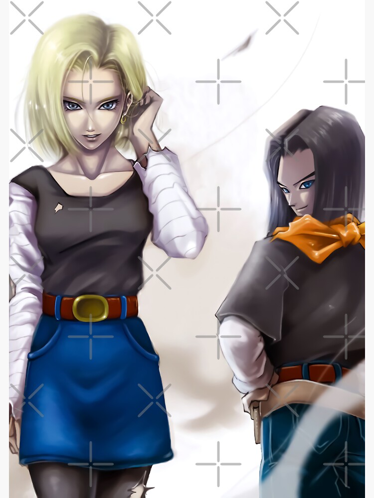 Android 17 Dragon Ball Anime Girl Drawing Fanart Sticker for Sale by  Spacefoxart