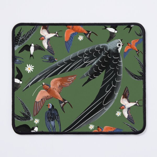 Item preview, Swallows and swift pattern green version designed and sold by belettelepink.