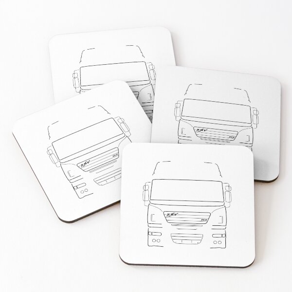 Item preview, Classic ERF ECX lorry black outline graphic designed and sold by soitwouldseem.