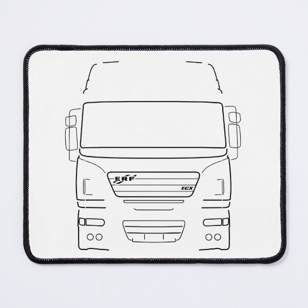 Item preview, Classic ERF ECX lorry black outline graphic designed and sold by soitwouldseem.