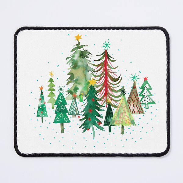 Item preview, Pines and spruces forest - Christmas trees decorations pattern- Red green designed and sold by ninoladesign.