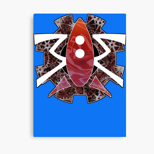 Aperçu de l'œuvre T-shirt rouge à logo fantaisie The Mechanisms créée et vendue par LeoHoffmann.