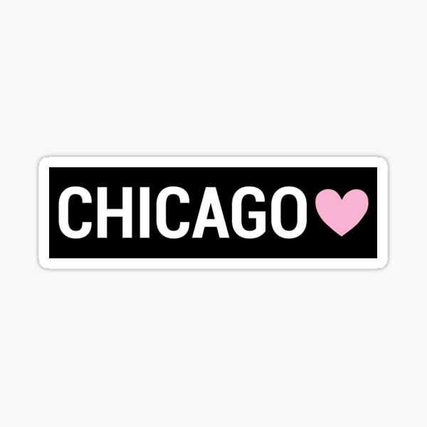 CITY OF CHICAGO SCRIPT CURSIVE TEXT (DISTRESSED BLACK) | Poster