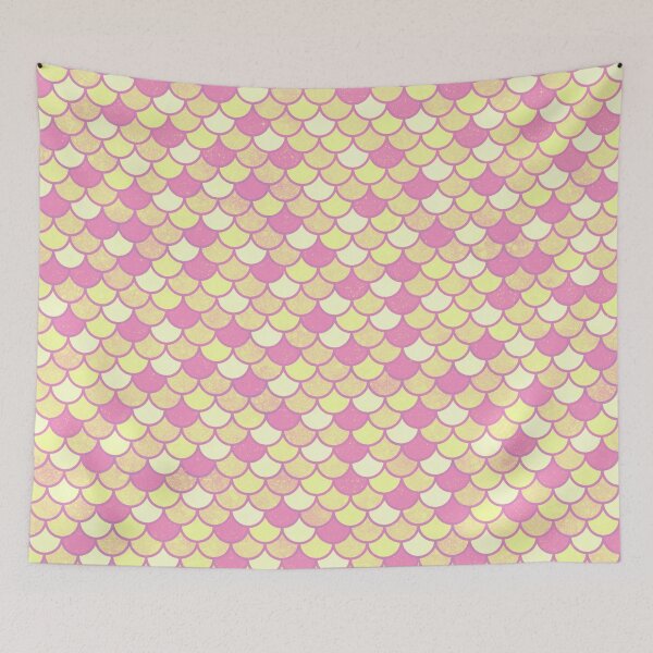 Item preview, Yellow and Pink Mermaid Scales Pattern designed and sold by Saanis.