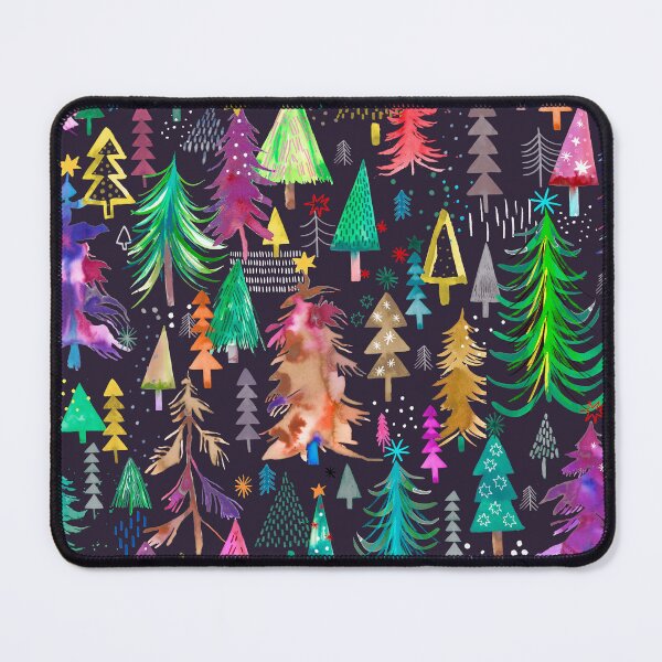 Item preview, Christmas Woods Night - Winter Pines, Stars and Fir Pattern designed and sold by ninoladesign.