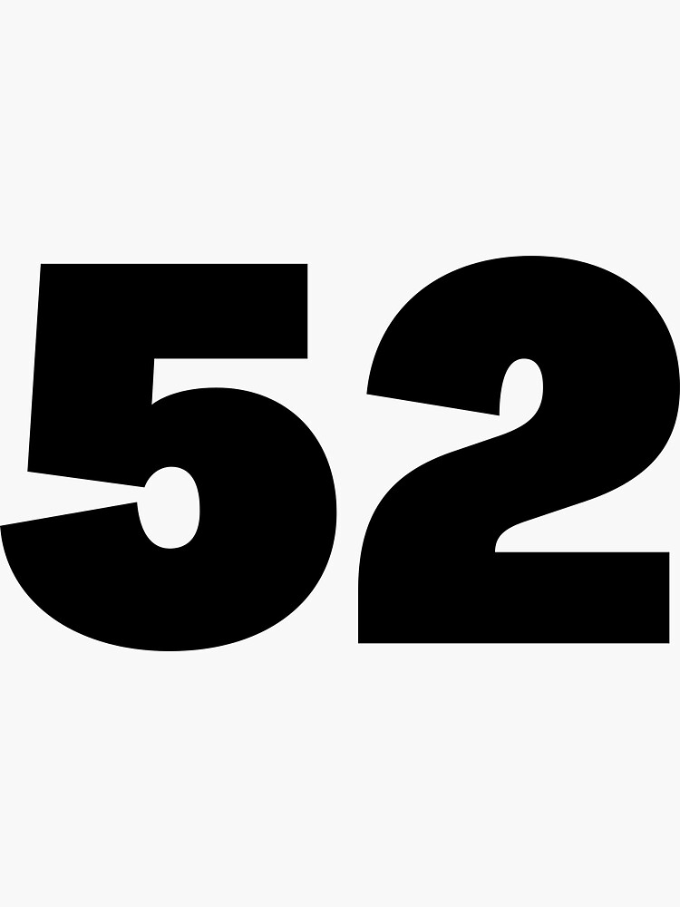 "Racing Number 52" Sticker for Sale by MxNumbers | Redbubble