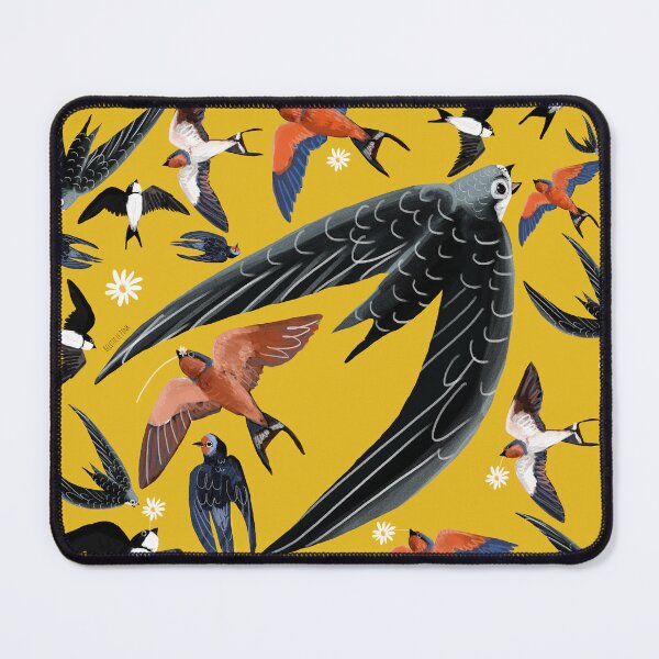 Item preview, Swallows and swift pattern (Yellow) designed and sold by belettelepink.