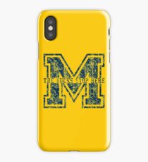 M - The Bucks Stop Here - Blue Vintage iPhone Case