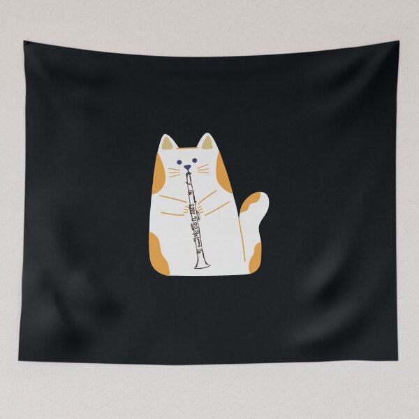 Item preview, Cat Playing The CLARINET Essential T-Shirt designed and sold by OliwOlszewska.
