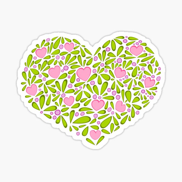 Springtime Heart Sticker