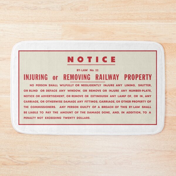 Item preview, Notice Injuring or removing railway property  designed and sold by Green-over-red.