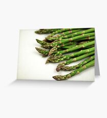 A close up image of fresh asparagus Greeting Card