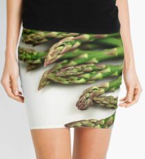 A close up image of fresh asparagus Mini Skirt