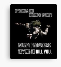 Navy seals Skydiving military WHITE kinda like extreme sports except people are trying to kill you Canvas Print